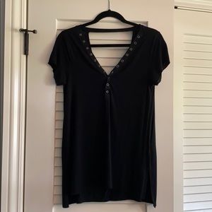 American Eagle “Soft & Sexy” Black V-Neck Shirt